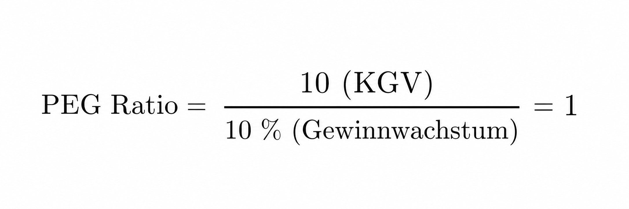 PEG Ratio Beispielrechnung PEG Ratio Beispielrechnung